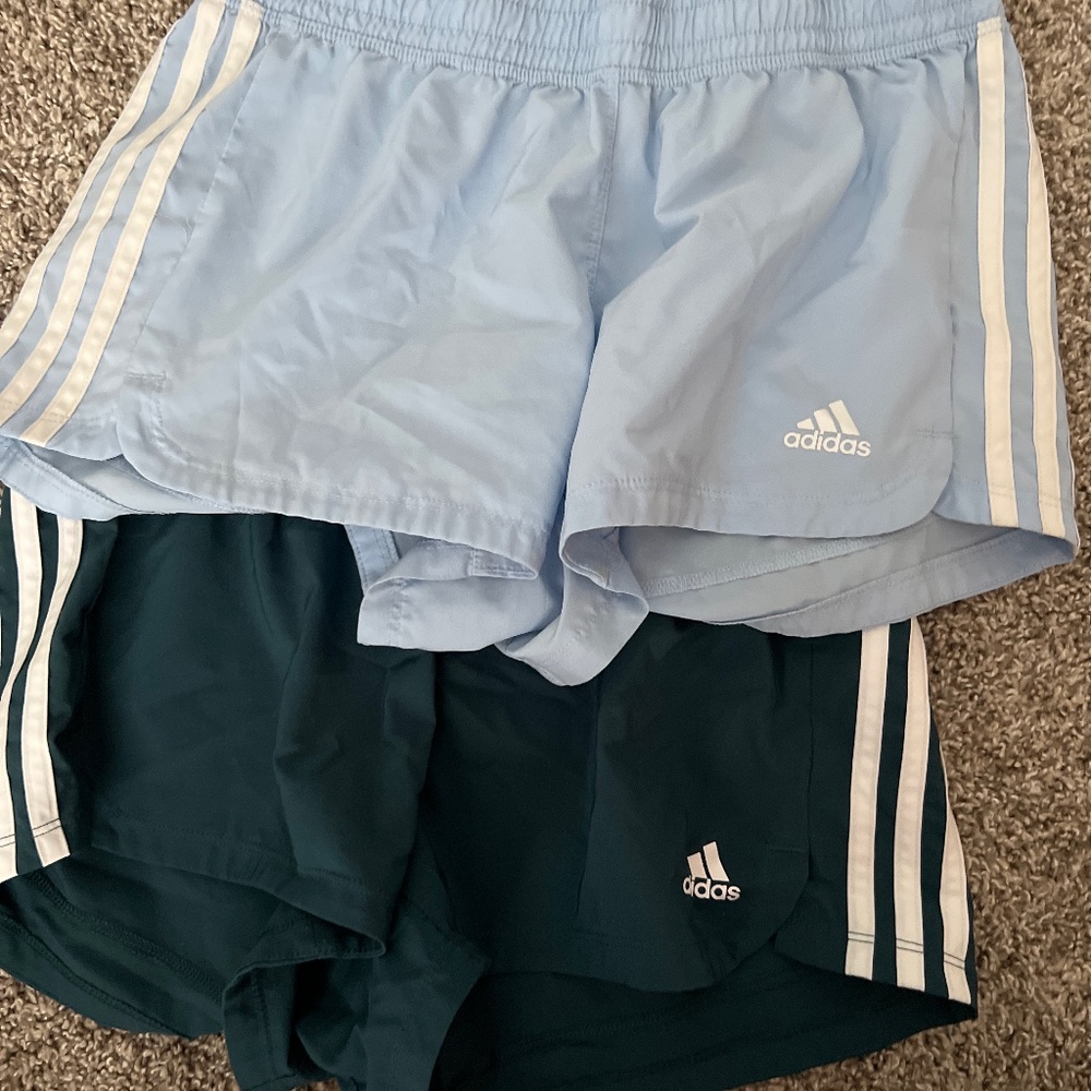 2 adidas athletic shorts